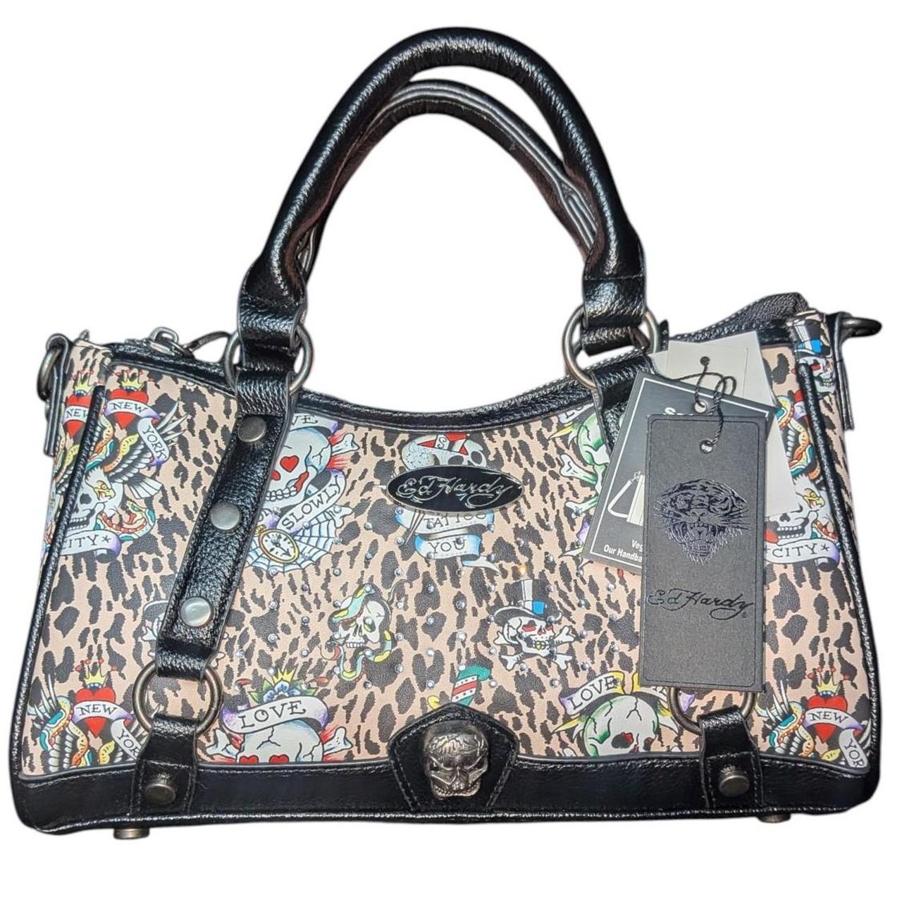 (New) Ed Hardy Cheetah print bag